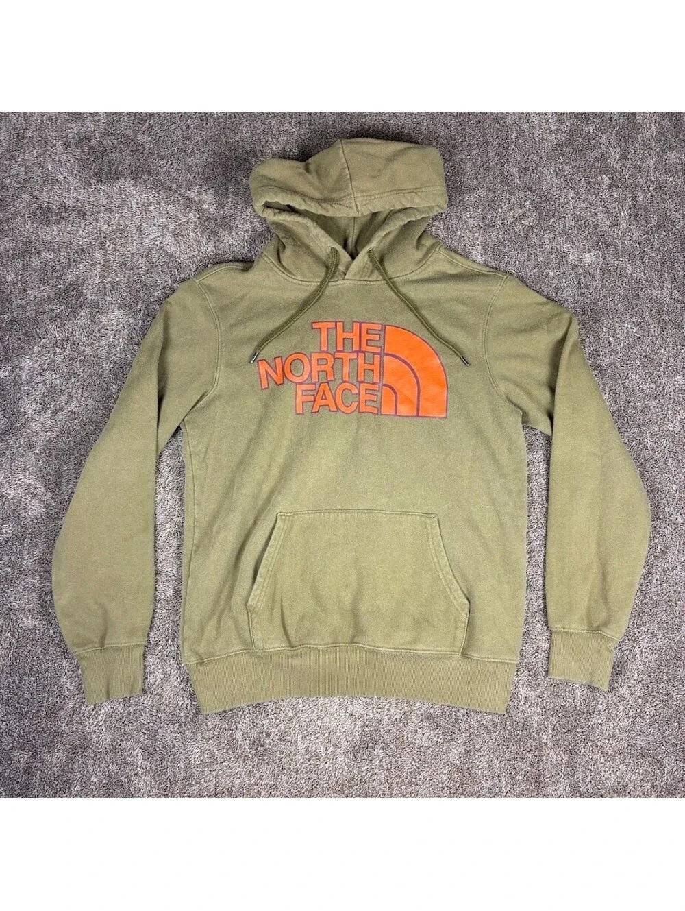 The North Face Hoodie Mens Size Small Green & Orange
